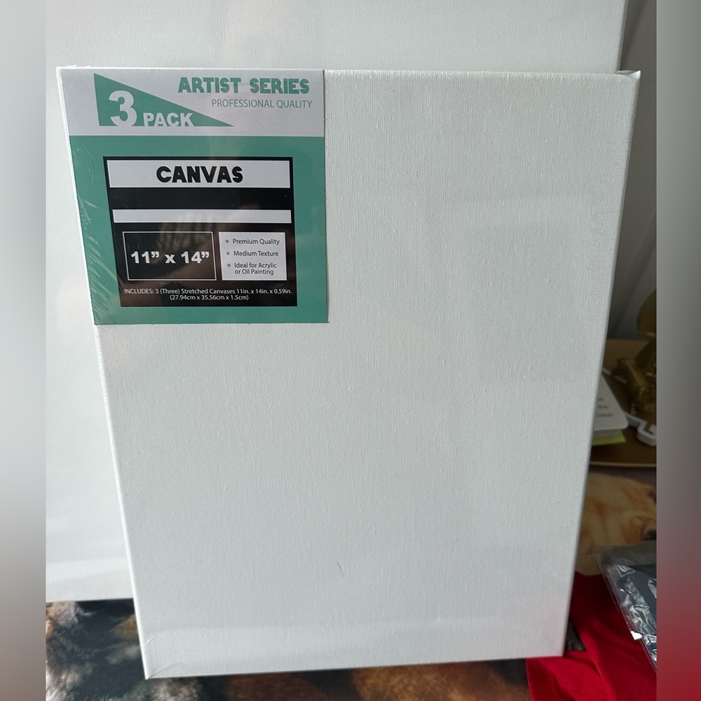 11 x 14 White Canvas 3-Pack